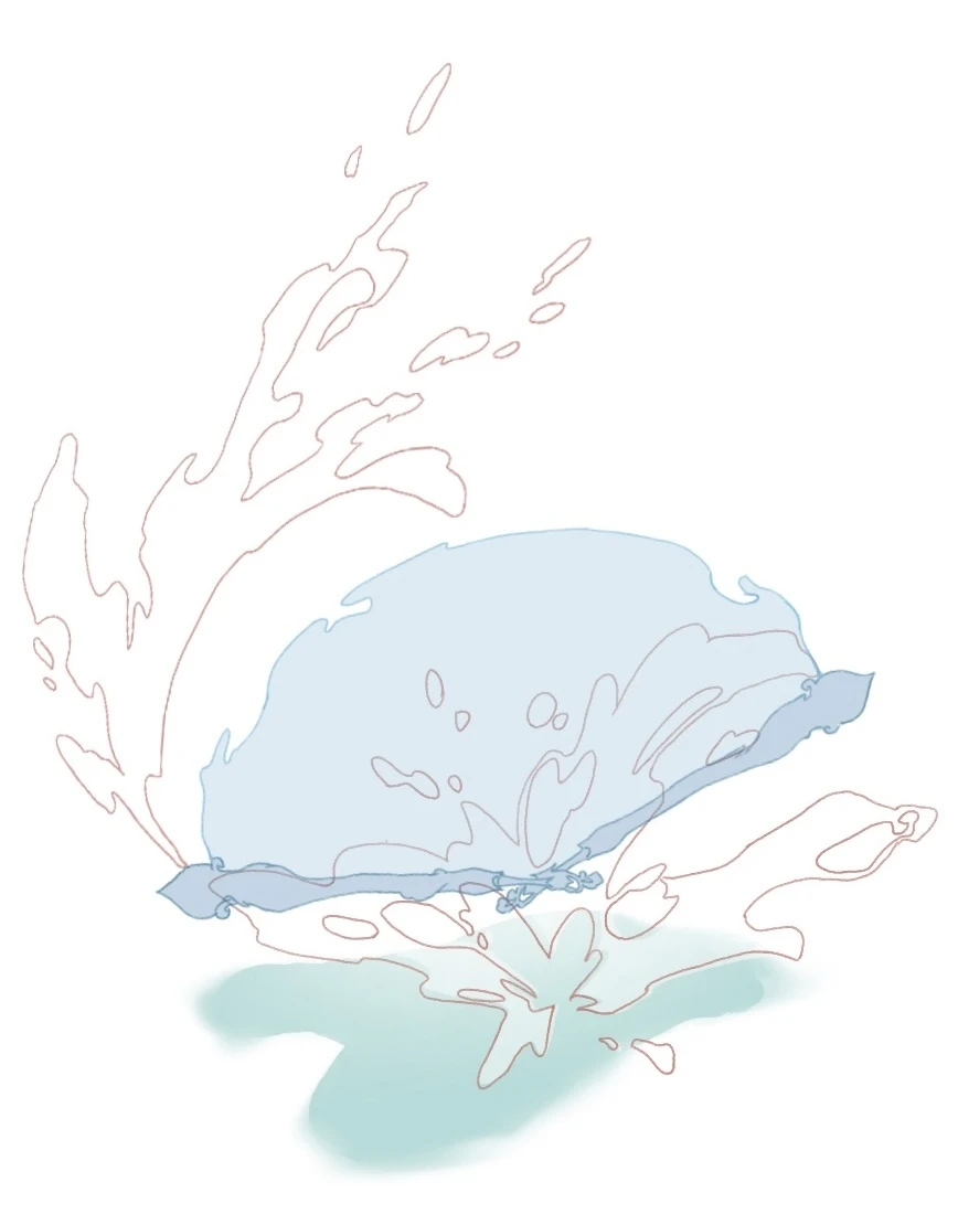 水扇与浪形的设计草图